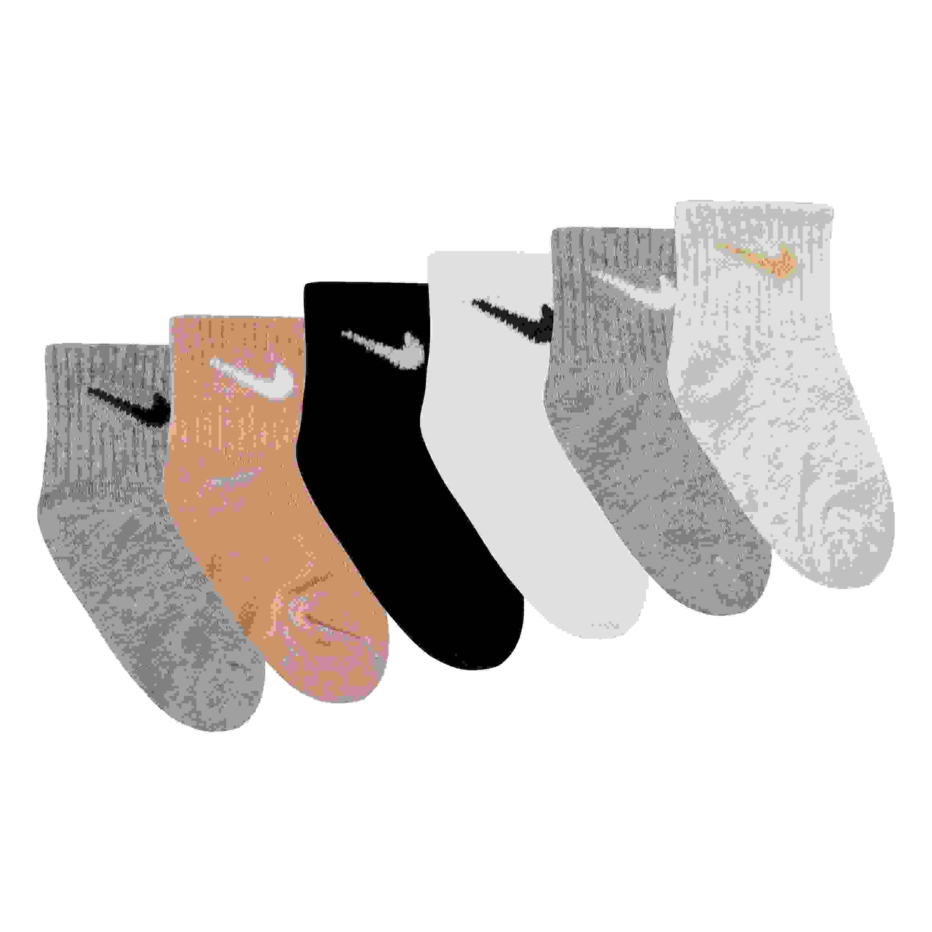 Nike 6-Pack Ankle Infant Kids' Grey/Assorted Socks